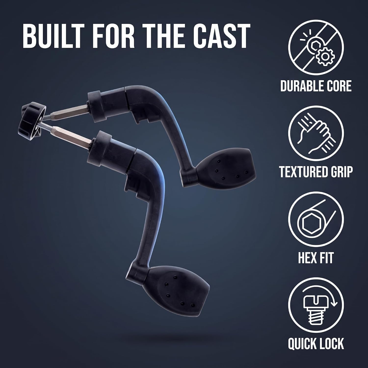 1Pc Fishing Spinning Reel Handle Grip Replacement, Fishing Reel Handle Plastic Fishing Reel Power Handle Crank Arm Spinning Reel Folding Rotary Knob Repair Parts Black Fishing Reels and Accessories : Sports