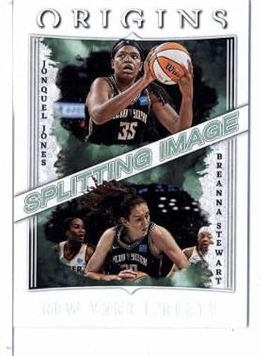 2023 Panini WNBA Origins Splitting Image #1 Jonquel Jones/Breanna Stewart New York Liberty Official Basketball Trading Card