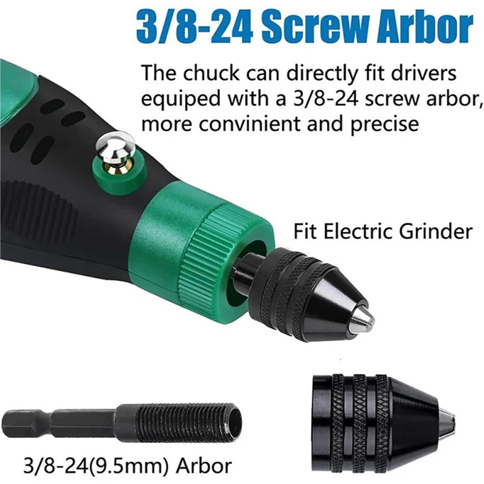 Mini mandrino senza chiave da 0,3 mm-8,0 mm, punte per trapano elettrico, convertitore di estensione, cacciavite, mandrini, adattatore, attacco esagonale da 0,3 mm a 3,6 mm