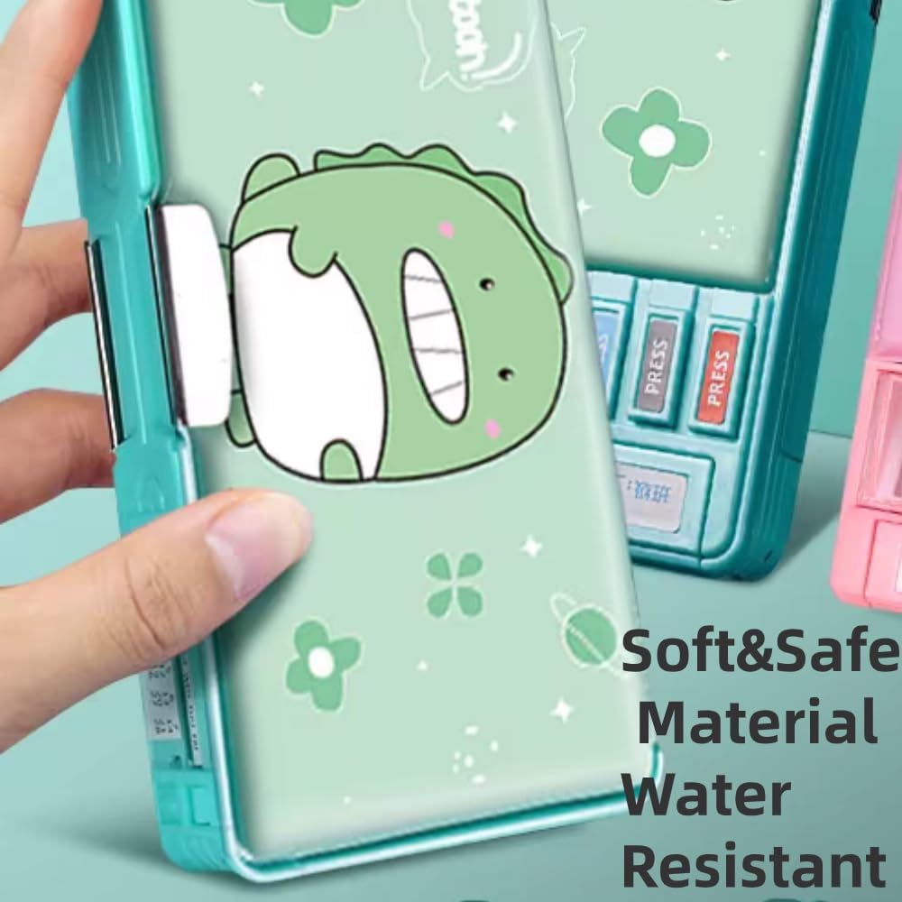 Cute Pop Up Pencil Case With Double Layers for Kids Primary School Students Multifunction Organizer Stationery Pen Pouche