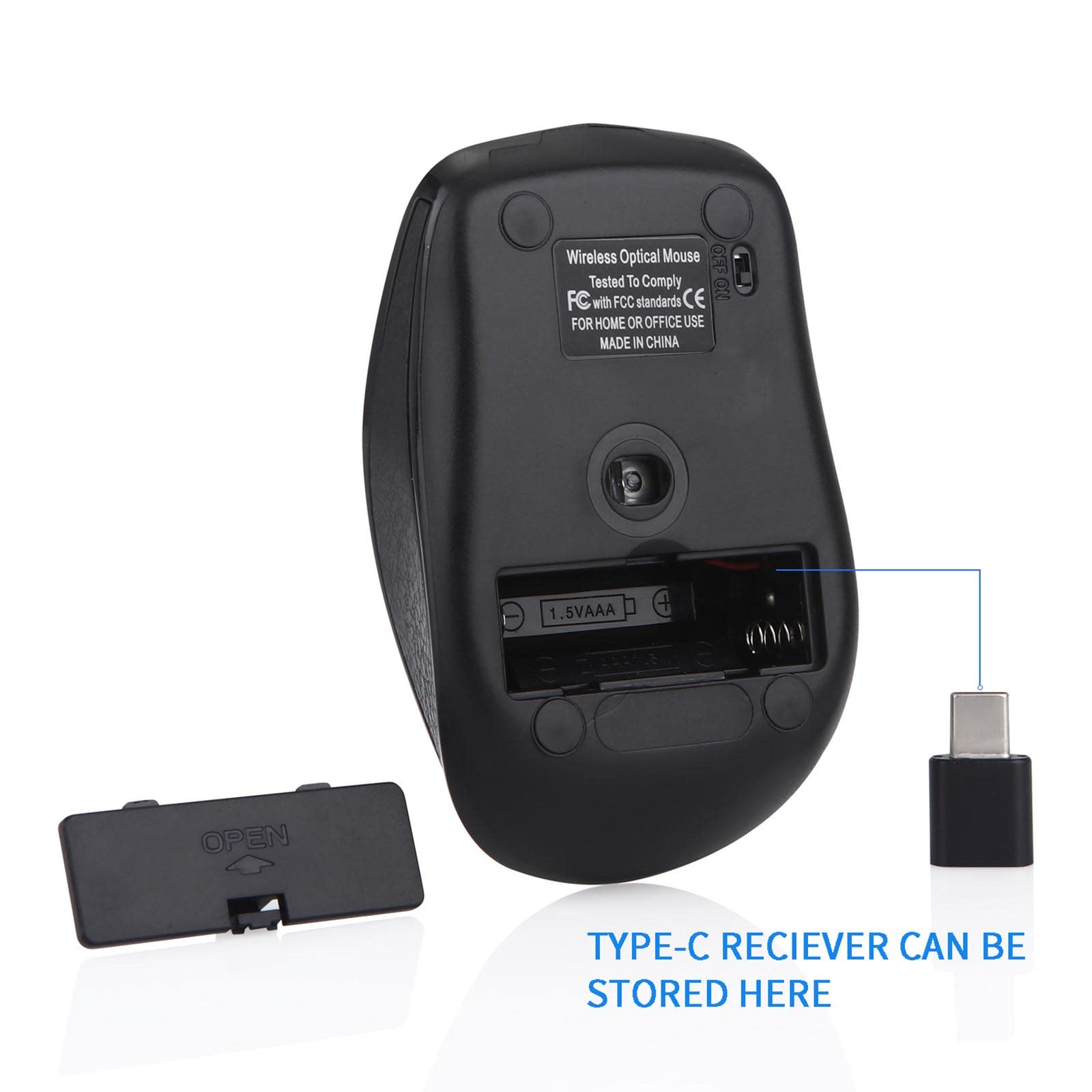 Mysz Mysz bezprzewodowa Mysz komputerowa do laptopa USB do gier z możliwością ładowania Ergonomiczna mysz Urządzenie wskazujące Ergonomia Czterokierunkowe kółko przewijania 2,4G Fotoelektryczny akumul
