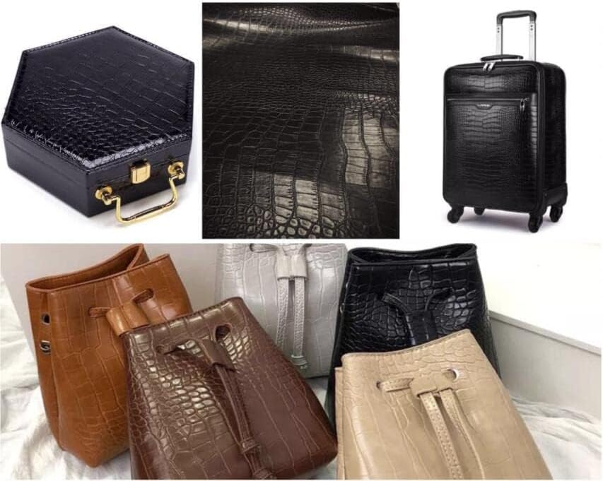 Miniatura 8 de Wento Tela de piel de cocodrilo Tela de cuero de imitación Tela de cuero PU para tapicería