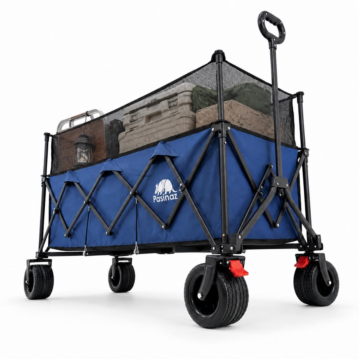 Chariot pliable robuste avec roues tout-terrain