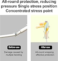 Vista 7 de 6 juegos de protectores de cable de carga para Apple de 18 W/20 W, protector de cable de teléfono antideslizante de silicona a prueba de polvo, 3