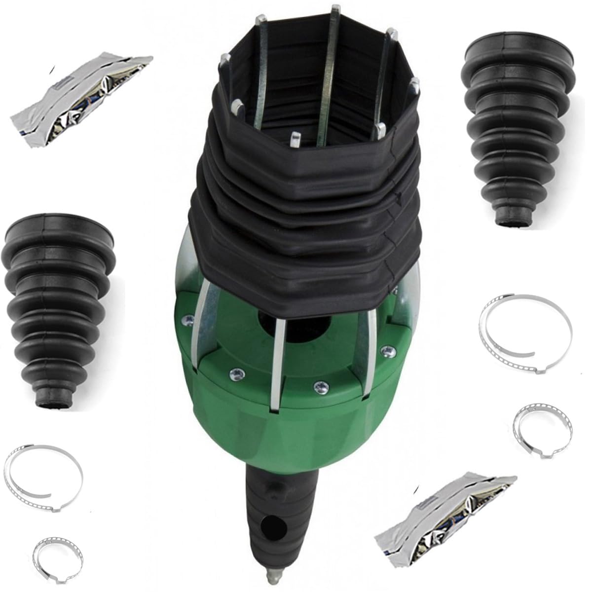 Partsline Kit montage soufflet de cardan universel avec pince pneumatique Pour soufflets de 20 à 115 mm Compatible avec véhicules légers et utilitaires ouverture 20-115MM