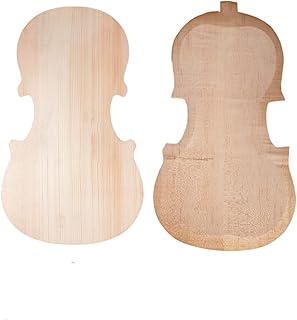 Starter Violins Violin 4/4, 3/4, 1/4, 1/2 Spruce Top and Maple Backboard for Violin Making Wood DIY Without F Hole Violin Instrument (Color : 3/4)