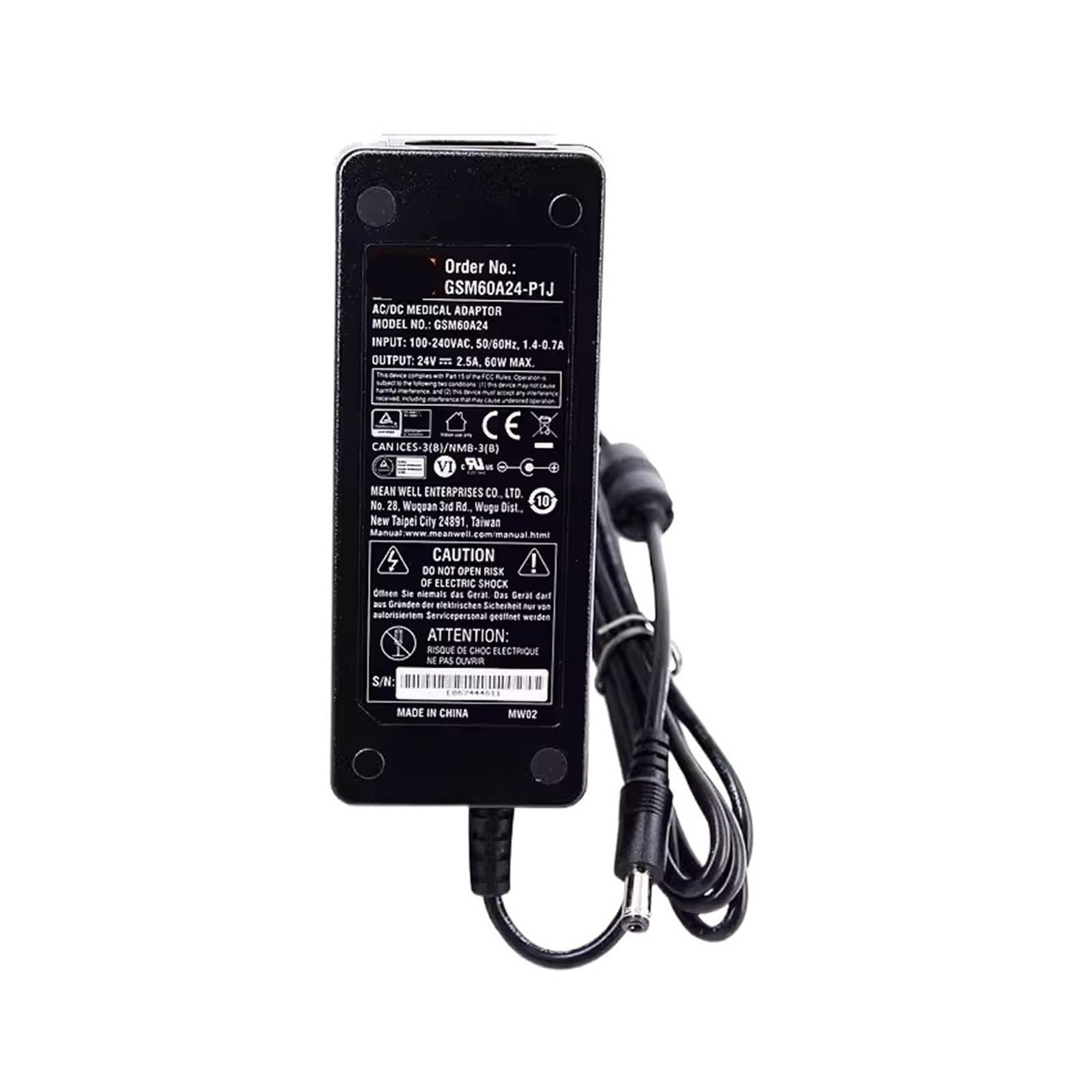 Adaptateur secteur 60W GSM60A09-P1J AC-DC transformateur 9V pour appareils médicaux
