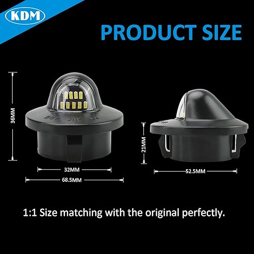 Miniatura 6 de KDM Luces LED para placa de matrícula para Ford F-150 F250 F350 F450 F550 Heavy Duty Ranger Explorer Bronco Excursion Expedition - Lámpara de