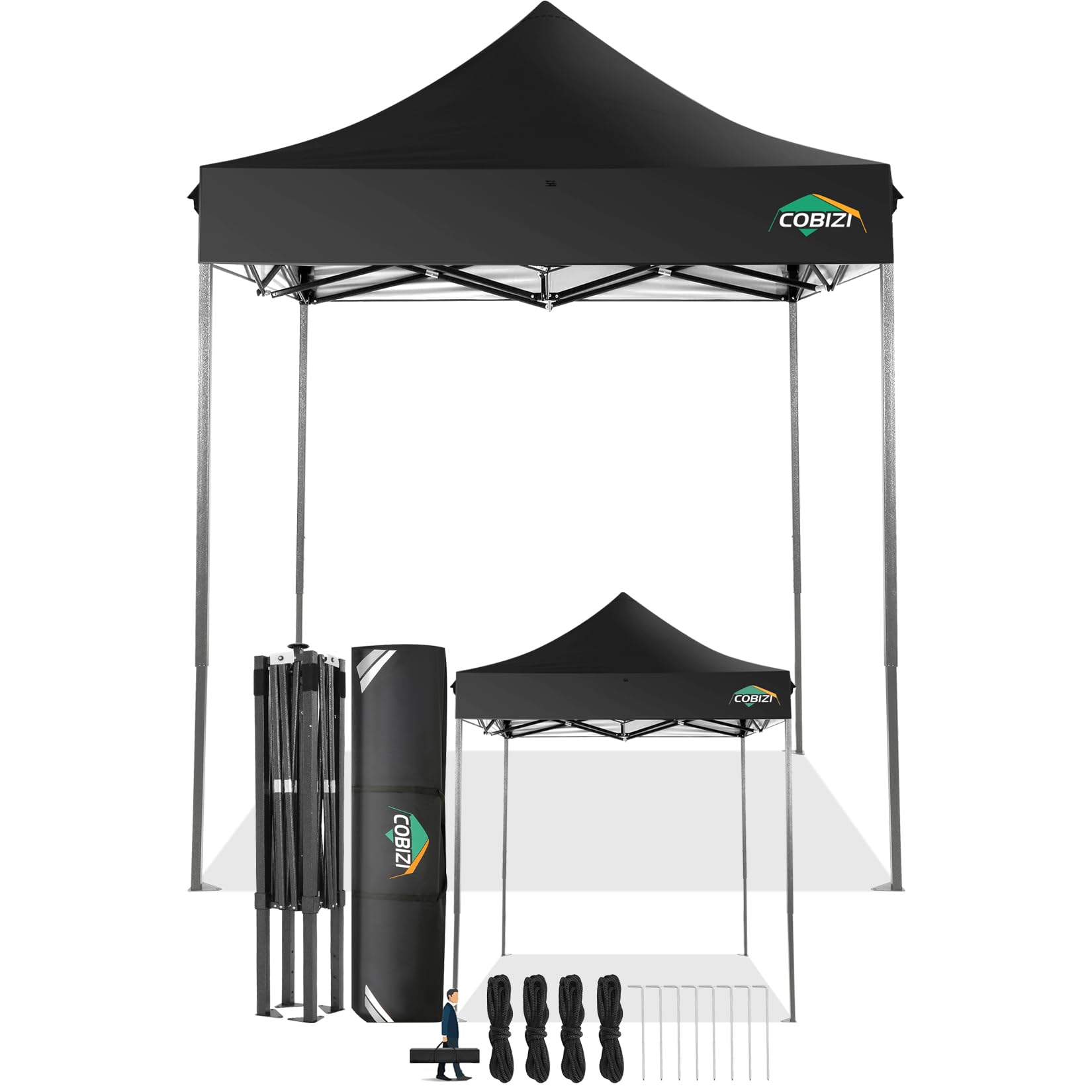 2x2 zelt COBIZI Faltpavillon 3x3 Wasserdicht Stabil (Schwarz Weiss ohne Seitenwand) Dachzelt für SUV Monogramming Options:Name Plaque with 3 Words CILO SWISS Rennvelo RH