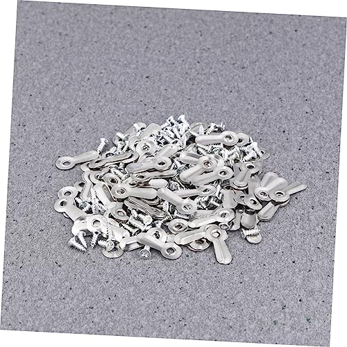 Image of SEWACC 200pcs Silver Melon Tablets for Frame Hardware Photo Frame Back Fasteners Turn Buttons Screws