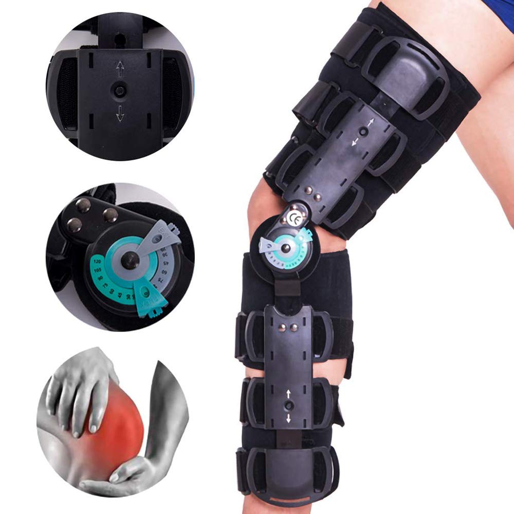 Orteza Kolana Z Regulowanym Zakresem Ruchu I Paskiem, Regulowany Stabilizator Rzepki Po Operacji, Unieruchamiacz Kolana, Stabilizator Więzadła Krzyżowego Przedniego (Acl)