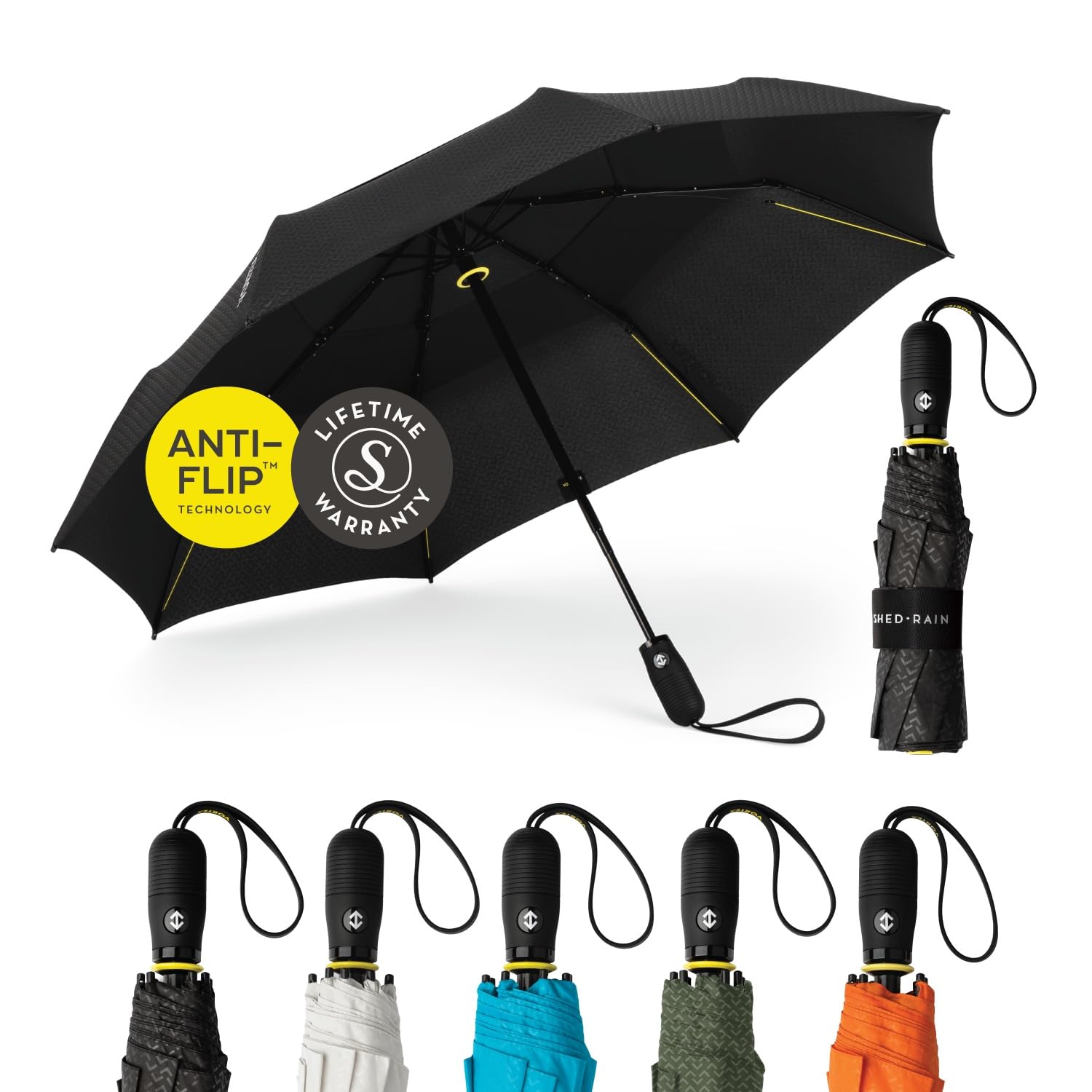 ShedRain Vortex Automatic Compact Folding Travel Umbrella