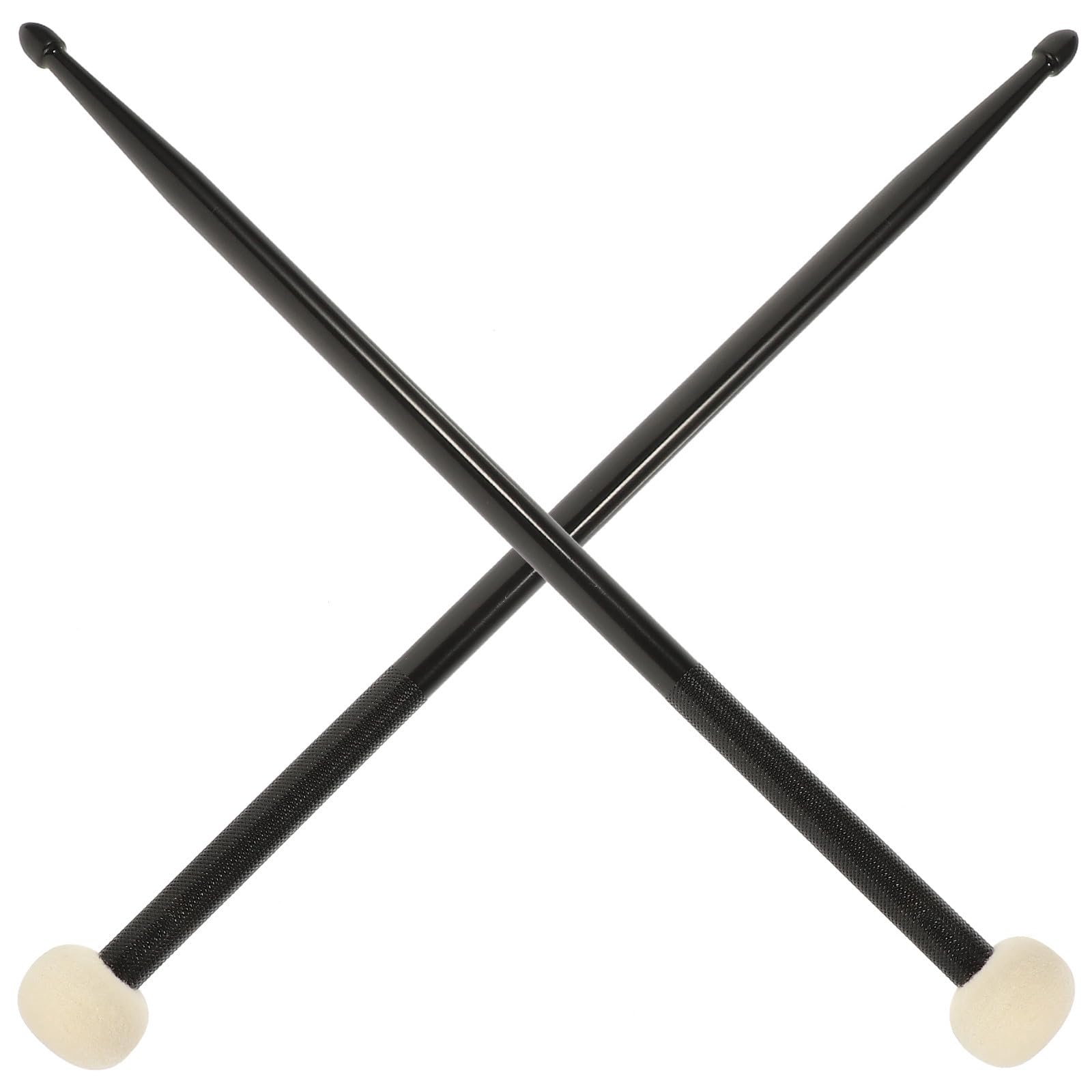 Baquetas de Percusión de Doble Cabeza para Estudiantes, Material de Fieltro y Nylon, Par Cómodo y Práctico para Batería y Tambores