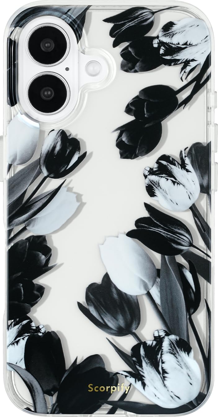 Coque iPhone 16 transparente tulipe pour femmes - 8