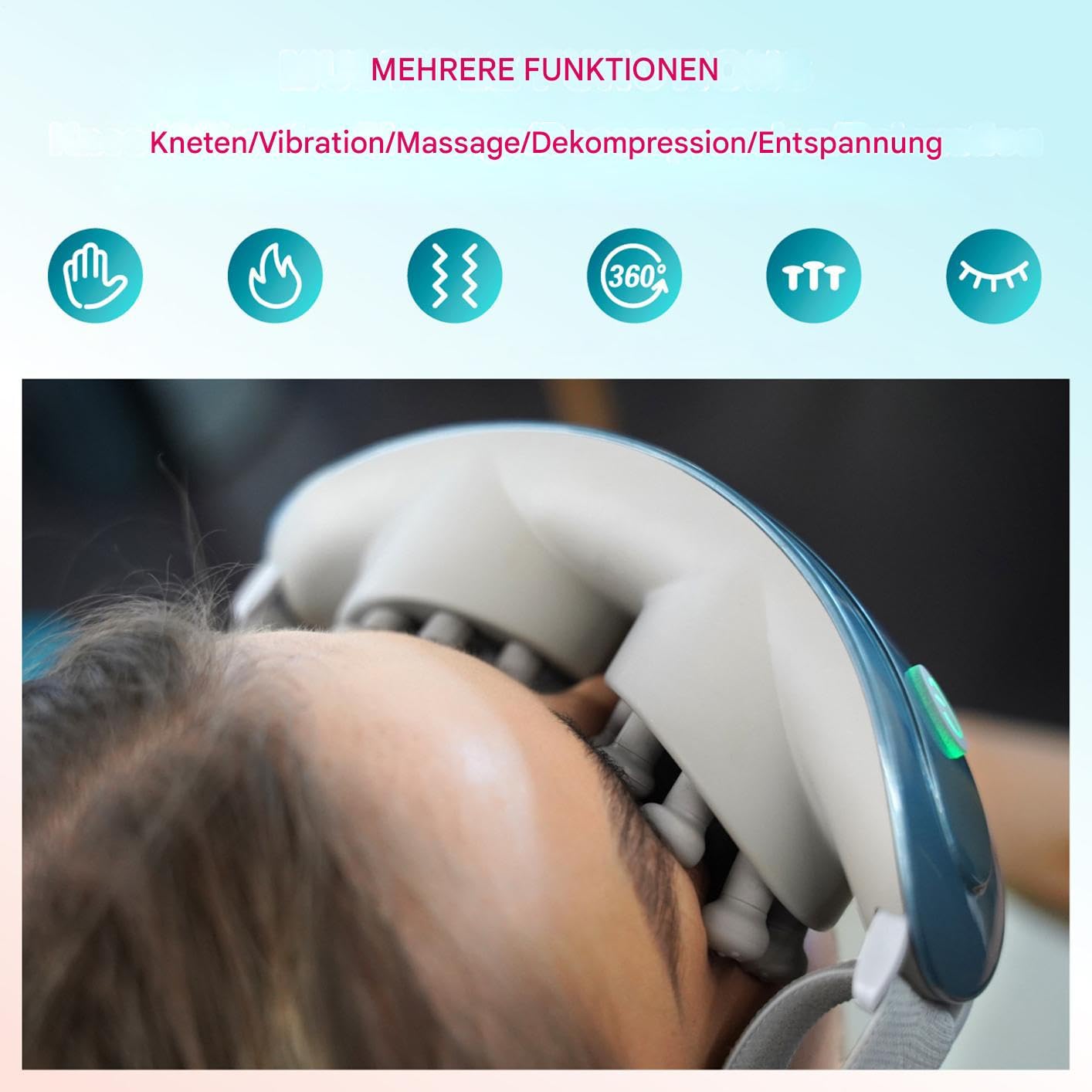 Masajeador de Ojos Ergonómico | Masajeador Ocular de Larga Duración para Adultos Ocupados, Estudiantes, Regalos de Cumpleaños y Navidad, en Dormitorio,