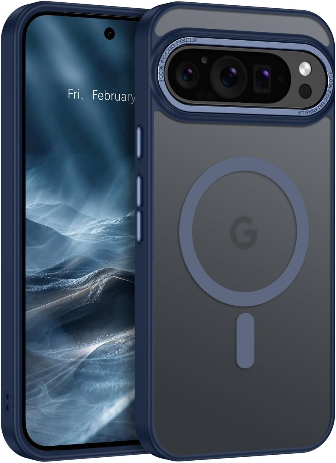 BENTOBEN Magnetic for Google Pixel 9 Pro XL Case, Pixel 9ProXL Phone Case Compatible with MagSafe, Translucent Matte Slim Shockproof Protective Magnetic Cover for Google 9 ProXL 6.8 inch, Dark Blue