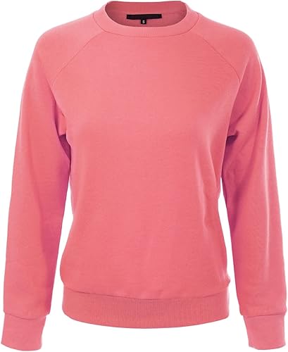 MixMatchy Sudadera de forro polar con cuello redondo suave y cómoda para mujer