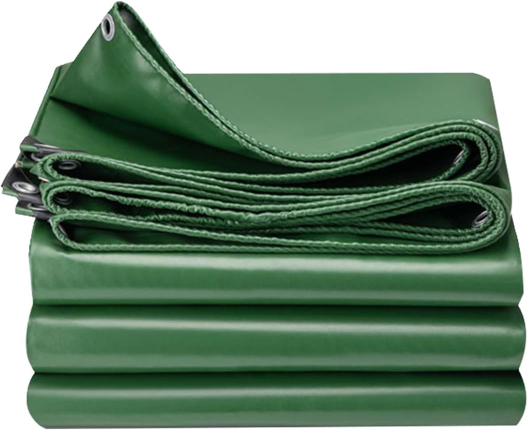 Tarps Heavy Duty Waterproof 6.6x6.6ft, 18 Mil Resistant Tarpaulin, Waterproof Tarp Cover for Tent with Grommets, Tarp Covers for Outdoor Furniture, Boat Tarps Covers