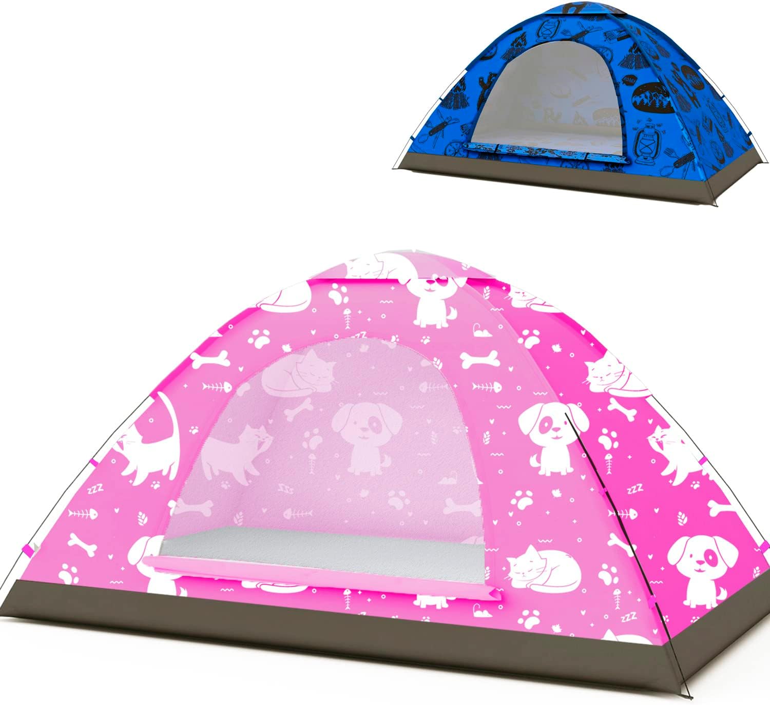 KidzAdventure 2 in 1 Kids Tent for Camping/Kids Play Tent| Backpacking Tent for Kids |Easy Set Up Camping Tent