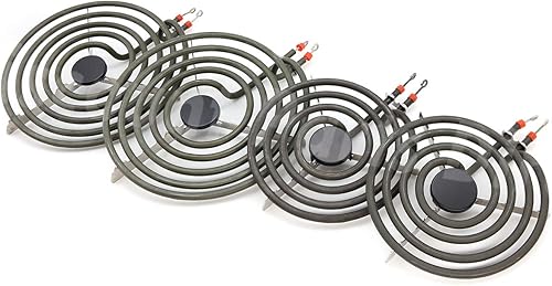 Miniatura 6 de Paquete de 4 quemadores eléctricos MP22YA, 2 x 6 pulgadas MP15YA y 2 x 8 pulgadas MP21YA, compatible con las gamas eléctricas Hardwick, Kenmore,