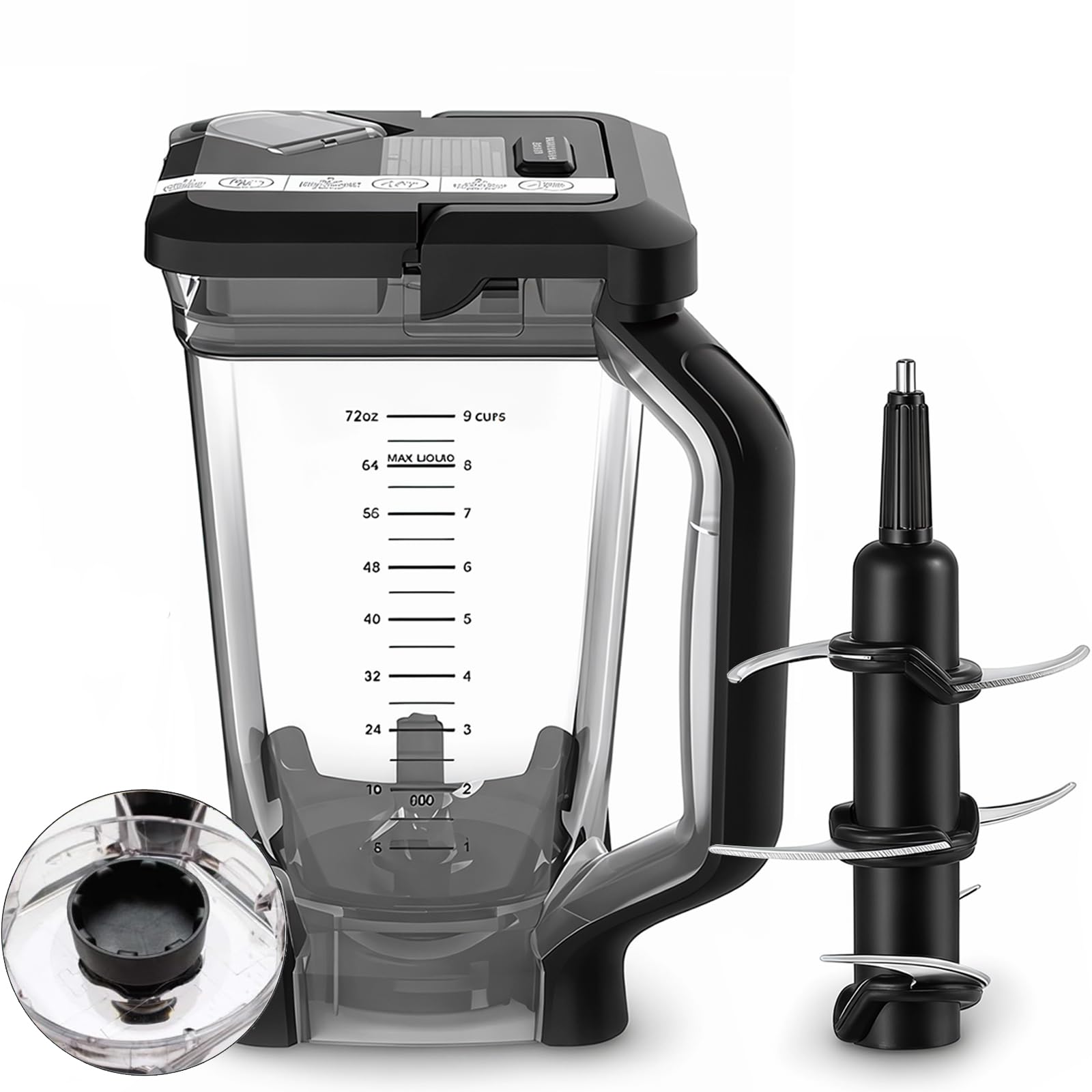 Replacement Parts Compatible with Ninja Blenders - Cups Pitcher & Lid Blade