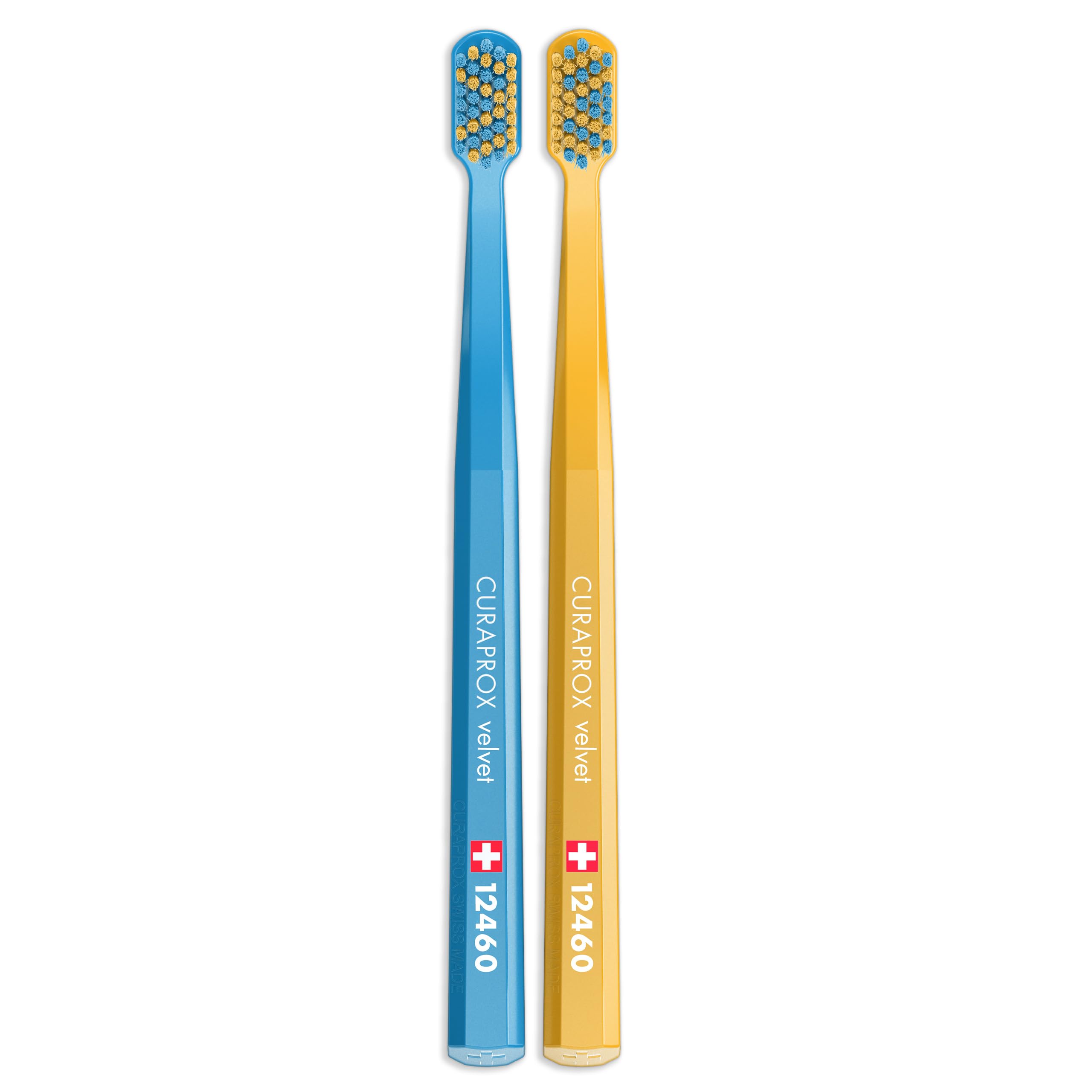Curaprox CS 12460 Velvet Edition Duo, Blau/Gelb, Swiss Made
