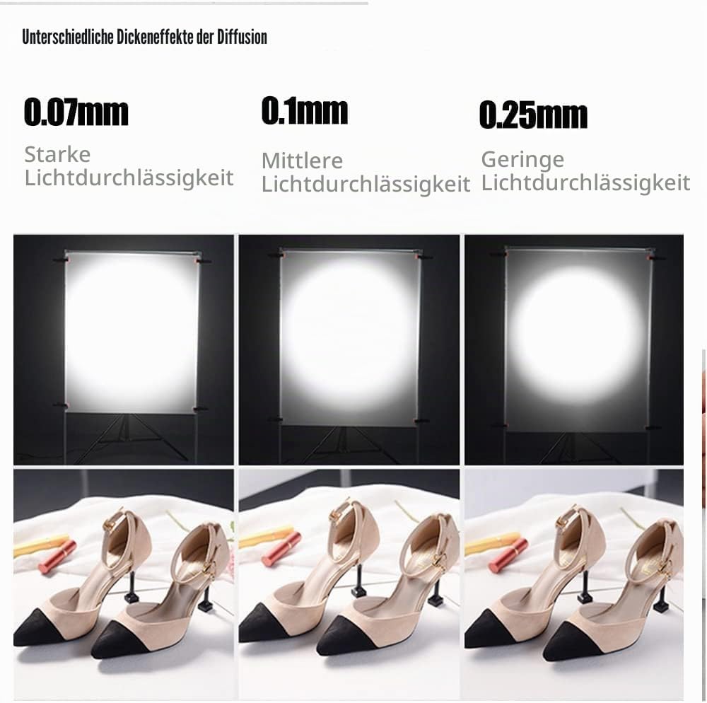 Diffusions-Filterblatt, 6 Packungen, 40 x 50 cm, Beleuchtungsgel-Diffusorrolle, Fotografie-Video für LED-Blitzlicht