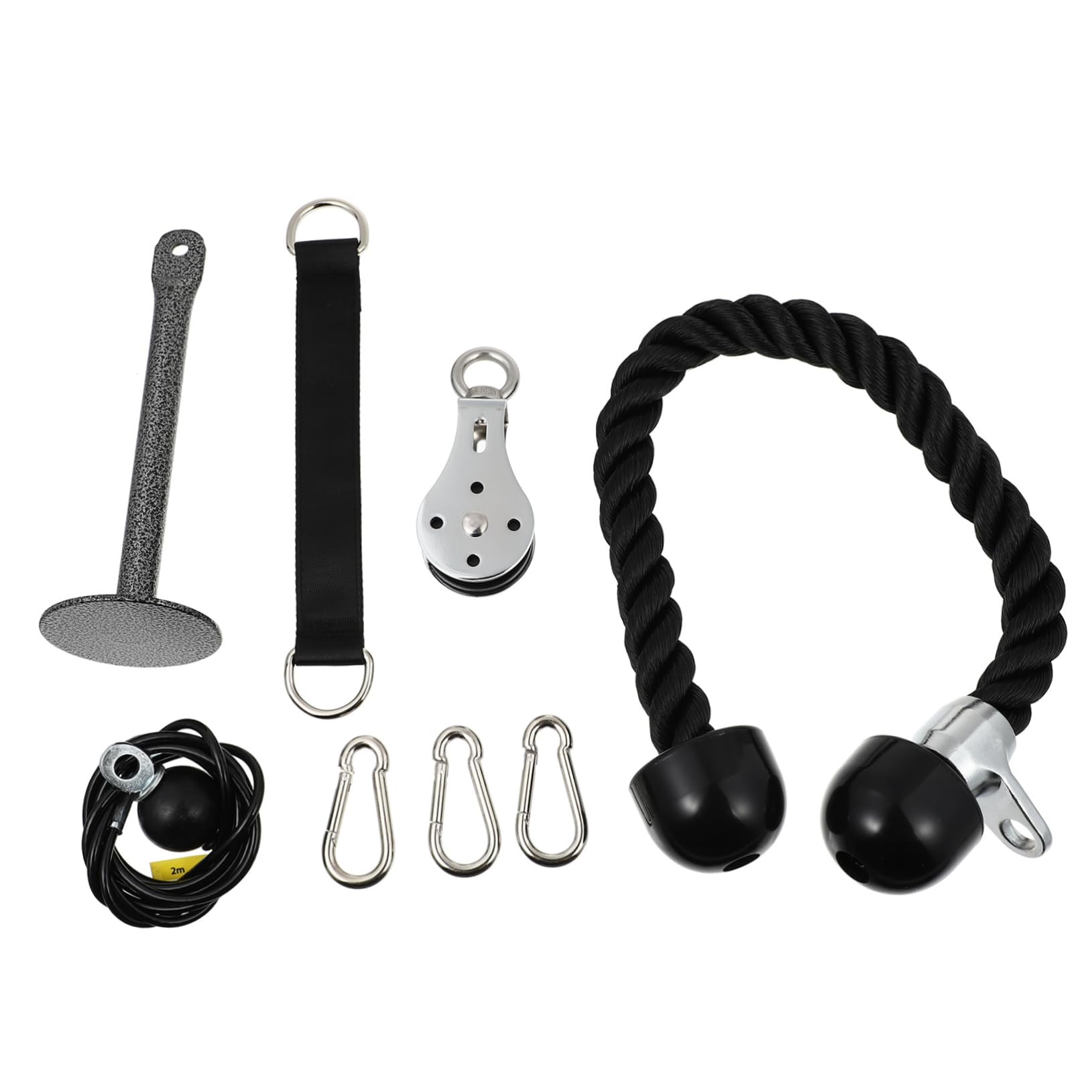 KOMBIUDA 1set Attrezzature per Allenamento Puleggia per Allenare Braccia e Schiena Facile Installare e Utilizzare Alta e Durata Accessorio per Palestra per Fitness e Riabilitazione