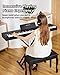 Melentro Digital Piano 88 key Semi Weighted Keyboard With X Stand & Sustain Pedal, Full-Size Beginner Electric Piano For Bluetooth, Headphone Mode, USB-MIDI