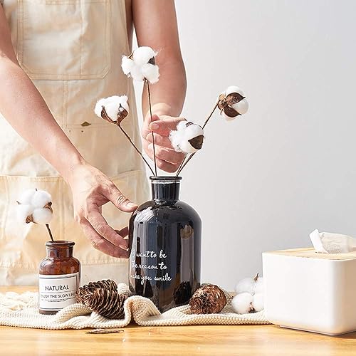 Miniatura 3 de 10 tallos de algodón blanco, ramas de flores secas, tallos de algodón para decoración de boda, flores de algodón, flores secas, decoración de casa