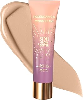 FACES CANADA Strobe CC Tint - Paradise Vibes 01, 27ml | 5-in-1 Serum + Moisturizer + Primer + BB/CC Cream + Strobe Cream |...