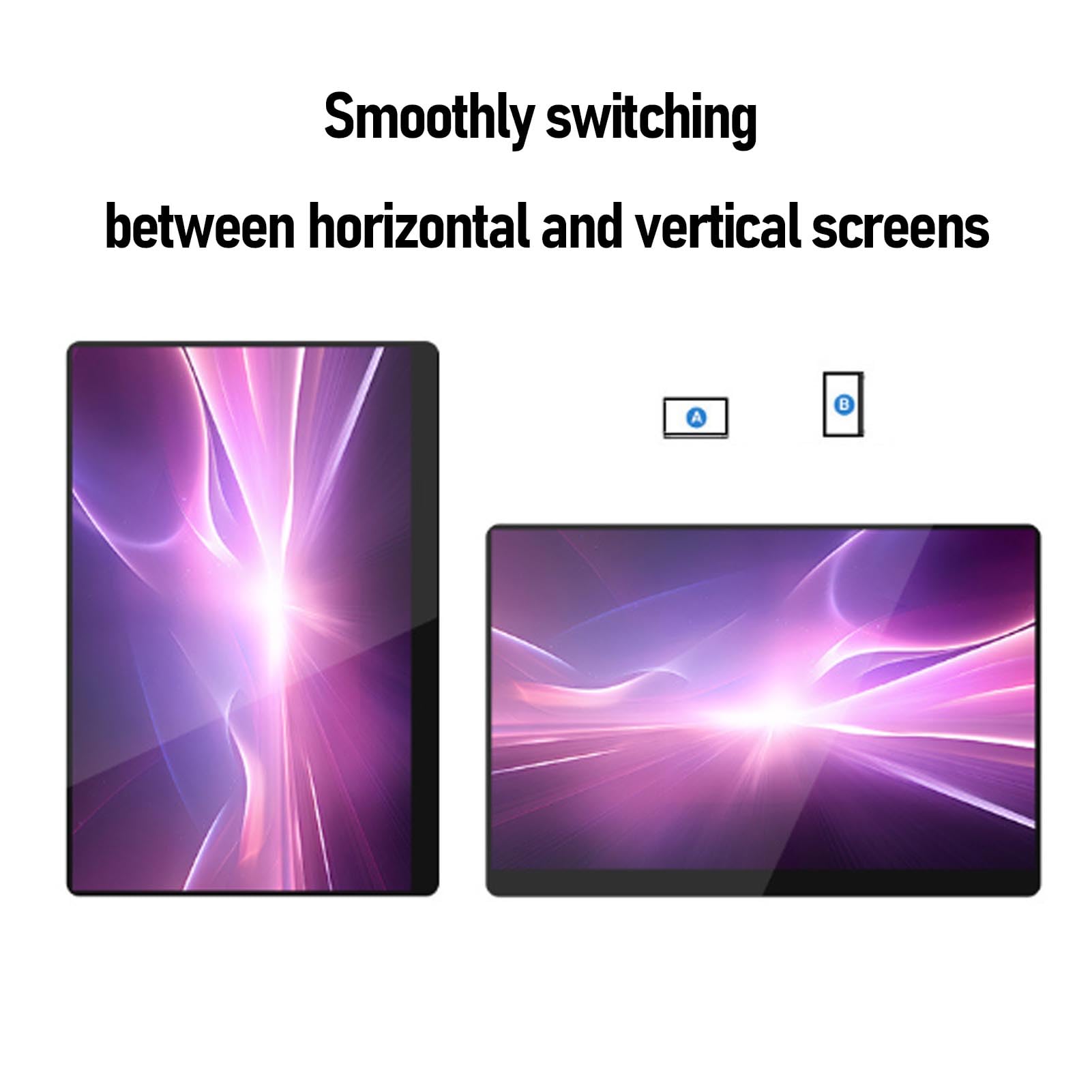 VBESTLIFE 16 -calowy Wyświetlacz Komputerowy, Przenośny Monitor 4K Ultra HD 120 Hz Szybkość Odświeżania, Wbudowana w 2 Głośniki Typu C Mini HDMI, do Gier Telefonicznych na Laptopie na PC