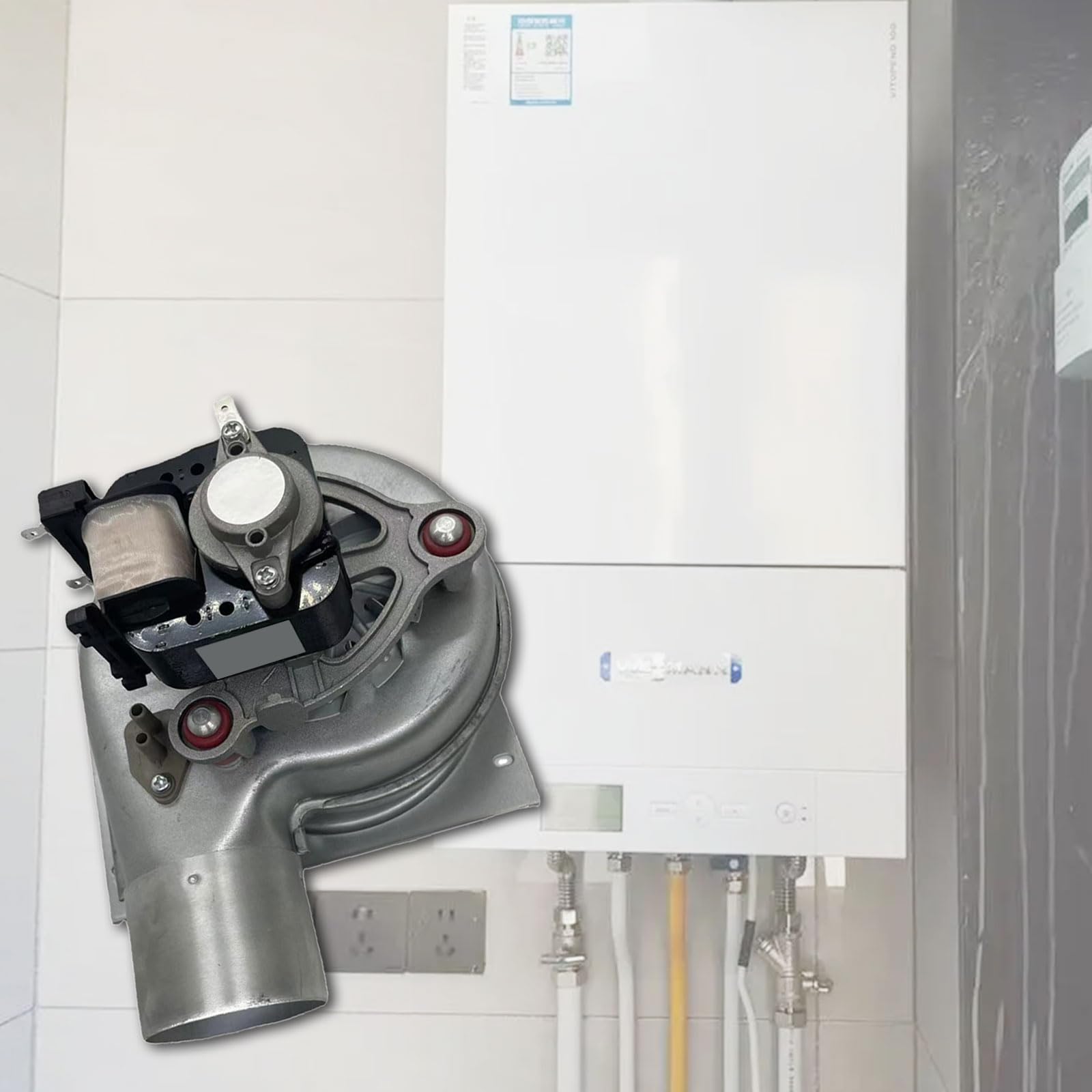 Ventilador de caldera multifunción de 35 W con resistencia a altas temperaturas, ventilador de refrigeración de metal para parrillas y equipos de alimentación