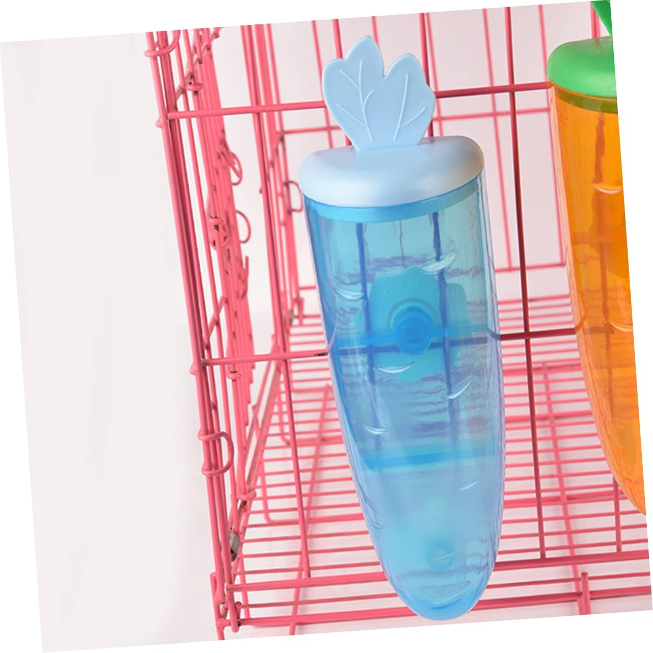 Attach Carrot-Shaped Pet Water Feeder for Guinea Pigs Chinchillas Non- Hanging Water Dispenser for Drinking for Animal Cages