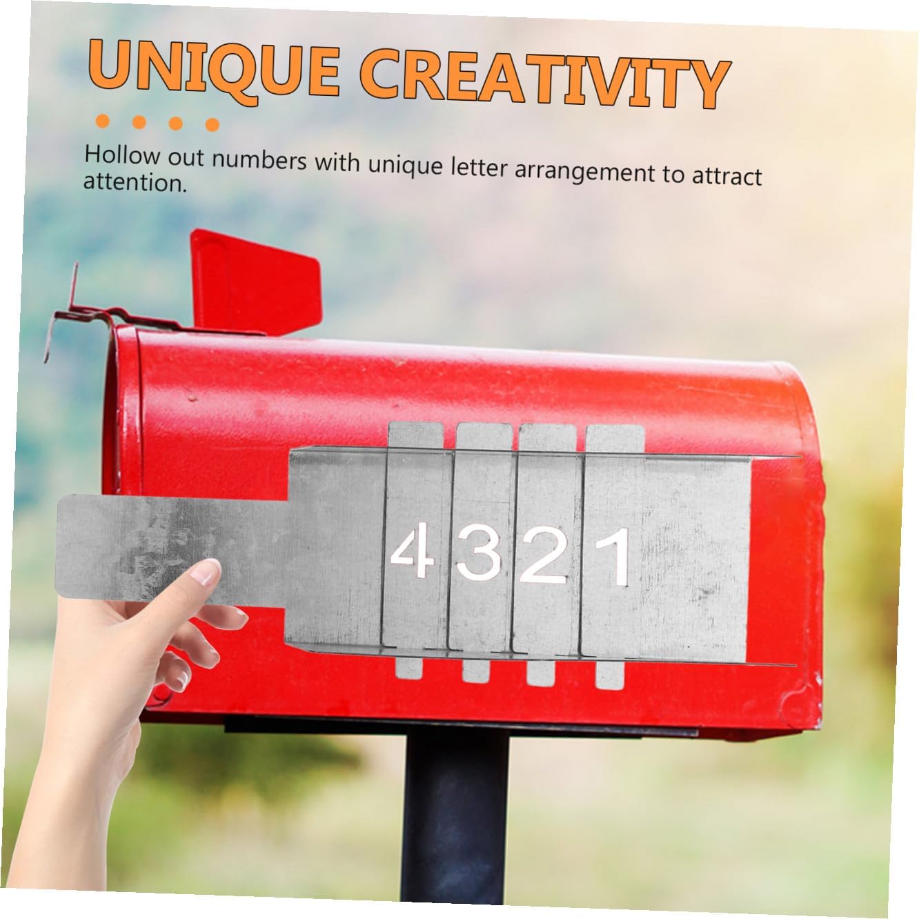 1set Reusable Number Stencils for Painting Wood Hollow Templates for Crafts Slots for Designs for Address Road and Mailbox Marking