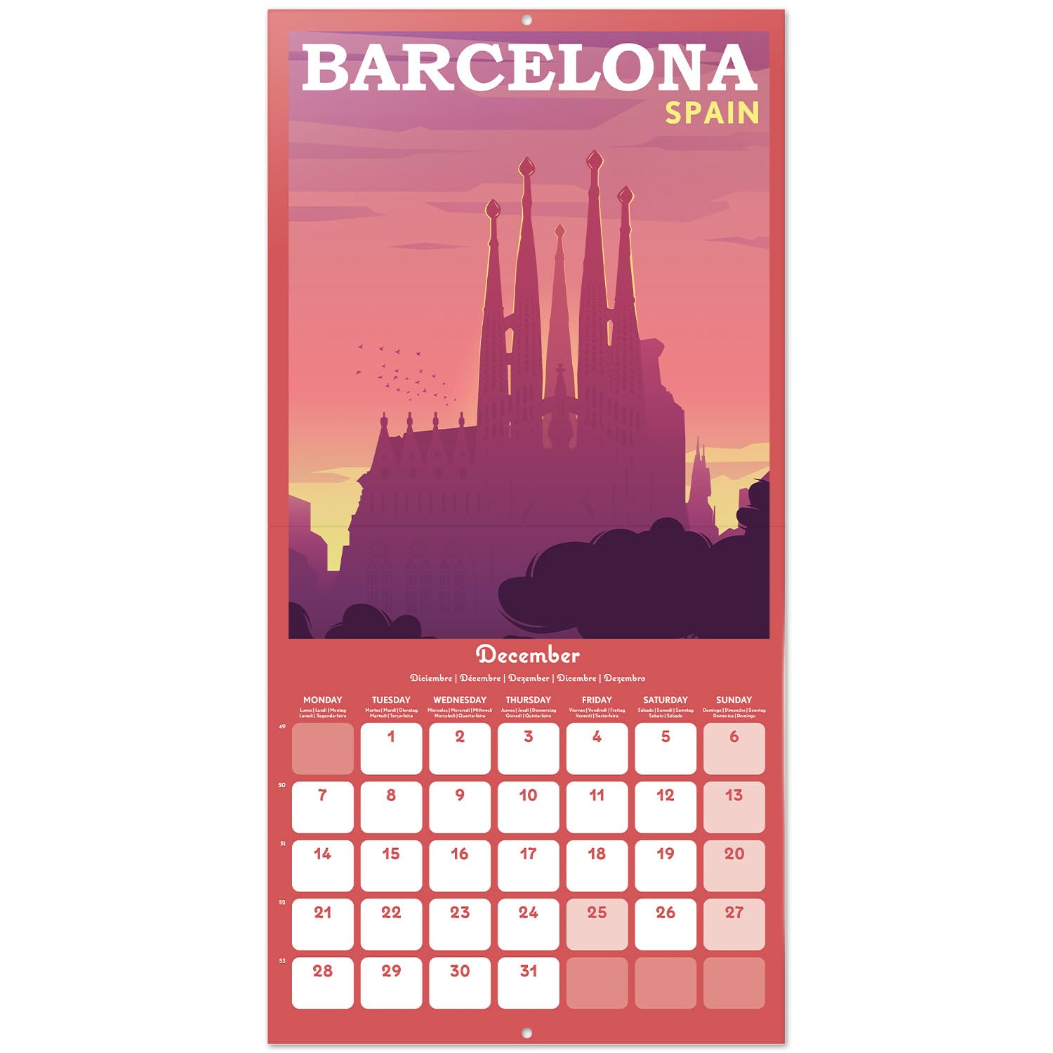 Grupo Erik Wall Calendar 2026 - Travel Calendar 2026 | Square 30 x 30 cm - 12 x 12 inches Wall Planner, Family Planner Month To View | Travel Gifts For Friends