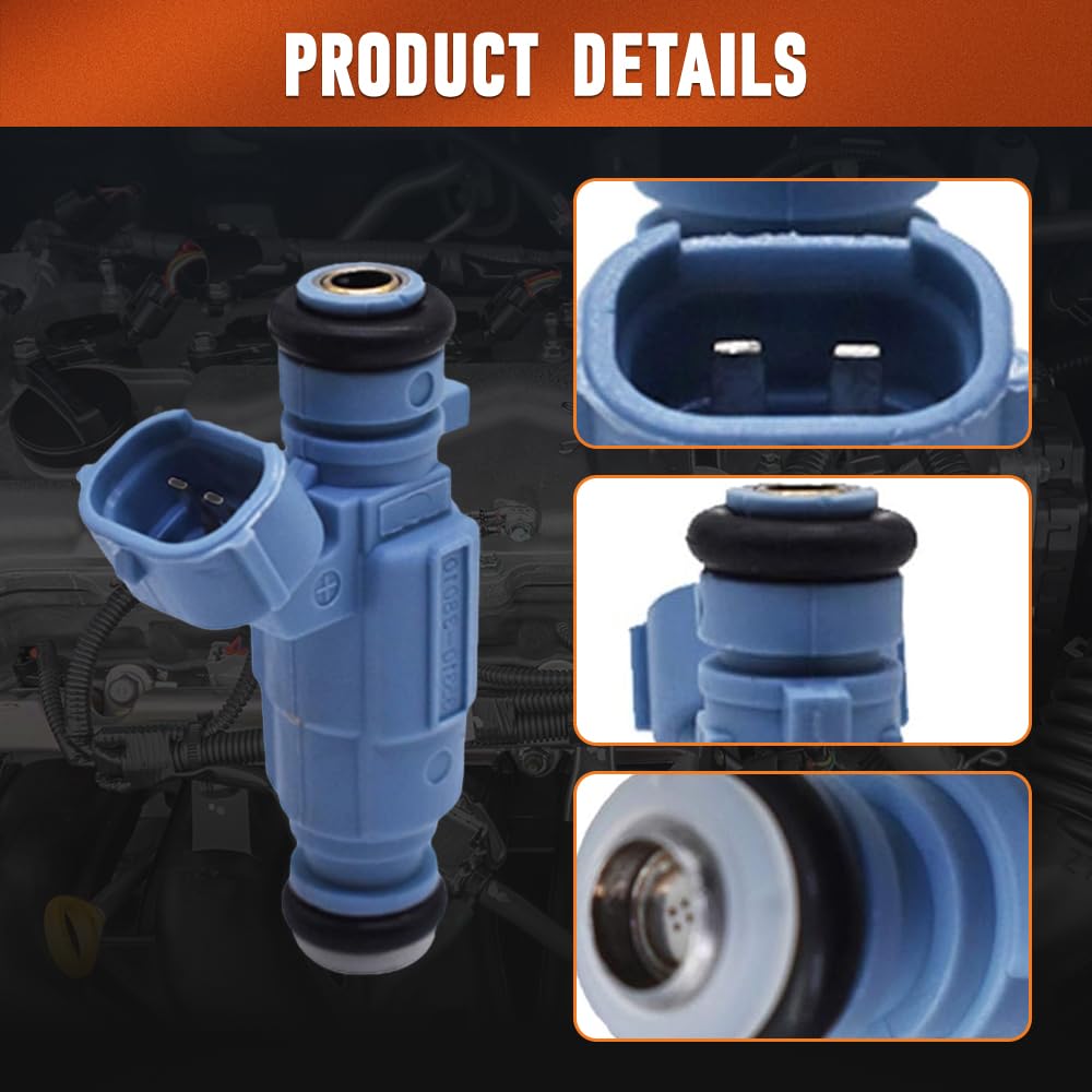 6 inyectores de inyectores de 2 pines compatibles con Hyundai Santa Fe 3.5L 2001-2006 35310-38010 3531038010