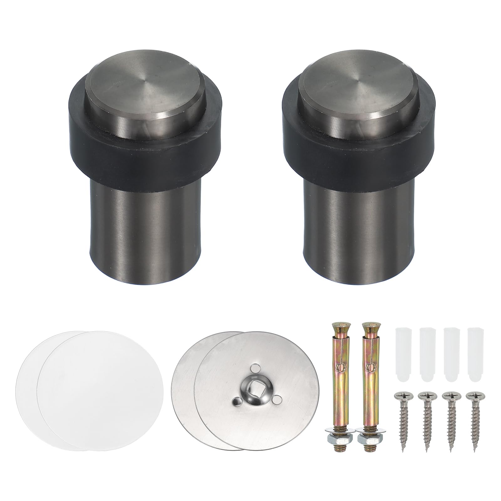 Butées de porte rondes acier inoxydable 60mm bas de porte au sol intérieur PATIKIL