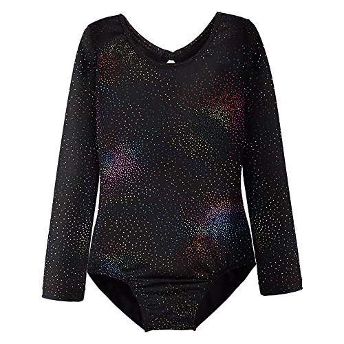 HOZIY Leotards for Girls Ballet Gymnastics Sleeveless Long Sleeve Colorful Sparkles Aqua Blue Pink Purple Solid