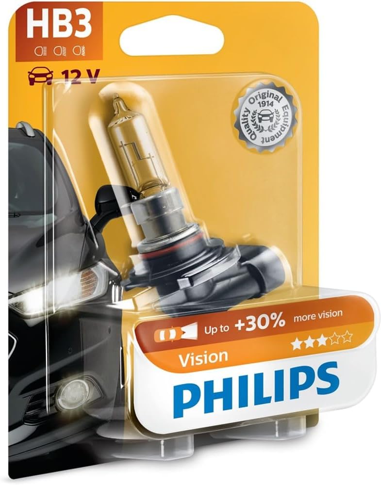 Philips 0730067 9005-PR HB3 Premium 60W Bulb, Yellow