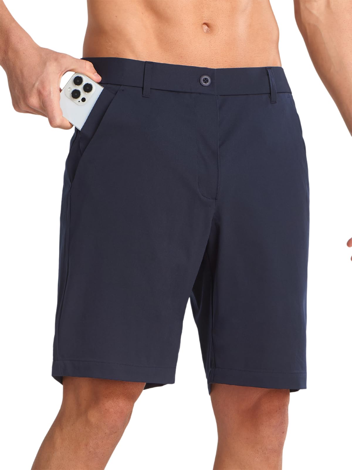 NORTHYARD Mens Golf Shorts Casual 9 Inch Lightweight Beach Work Dress Shorts with Pockets Elastic Waist