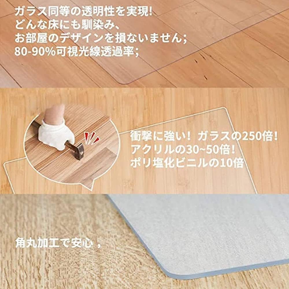 Amazon.co.jp: xuanlang 冷蔵庫 マット PVCキズ防止 凹み防止 床保護