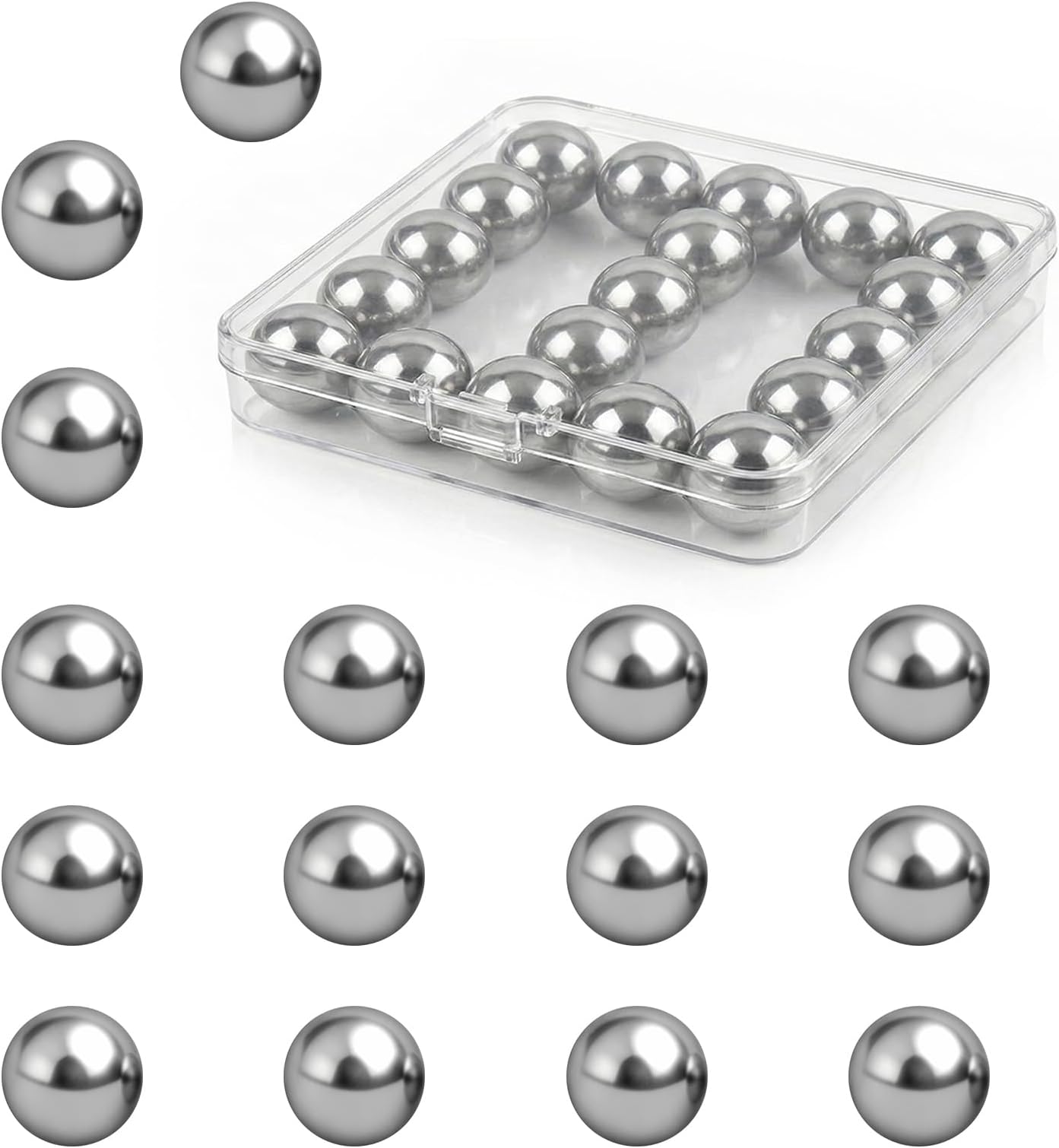 15PCS 16mm Precision Bearing Steel Balls, Metric Bicycle Bearing Balls for Motorcycles, Bicycles, Casters, Household Furniture