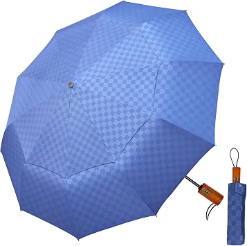 ساتول 46/54/62 بوصة كبيرة مظلة الغولف، Windproof 10 الأضلاع التلقائي فتح/إغلاق المتضخم مزدوجة المظلة تنفيس المحمولة قابلة للطي السفر المظلات، UPF 50 + الشمس والمطر مظلات مدمجة للخارجية