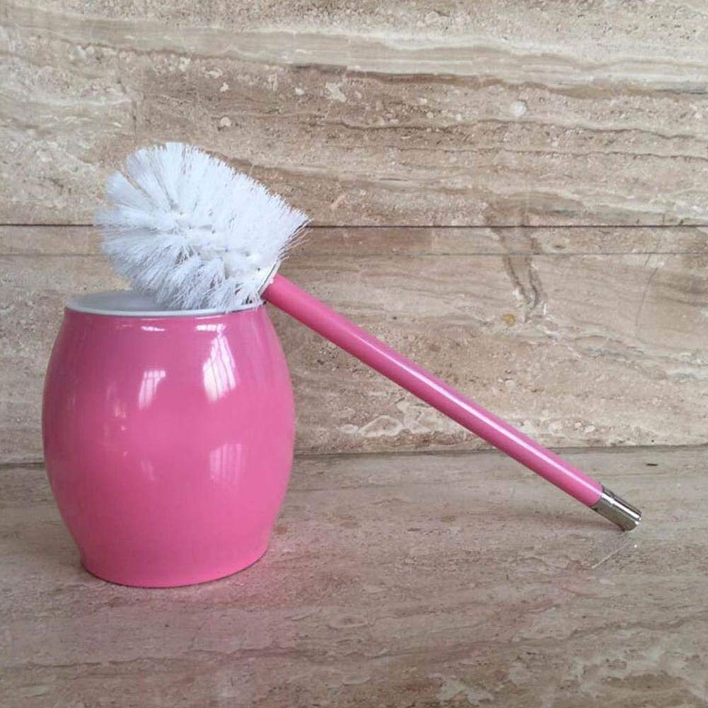 Spour Pink Toilet Brush, Toilet Brush With Stainless Steel Circular Base For Bathroom Toilet Cleaning (Color : )