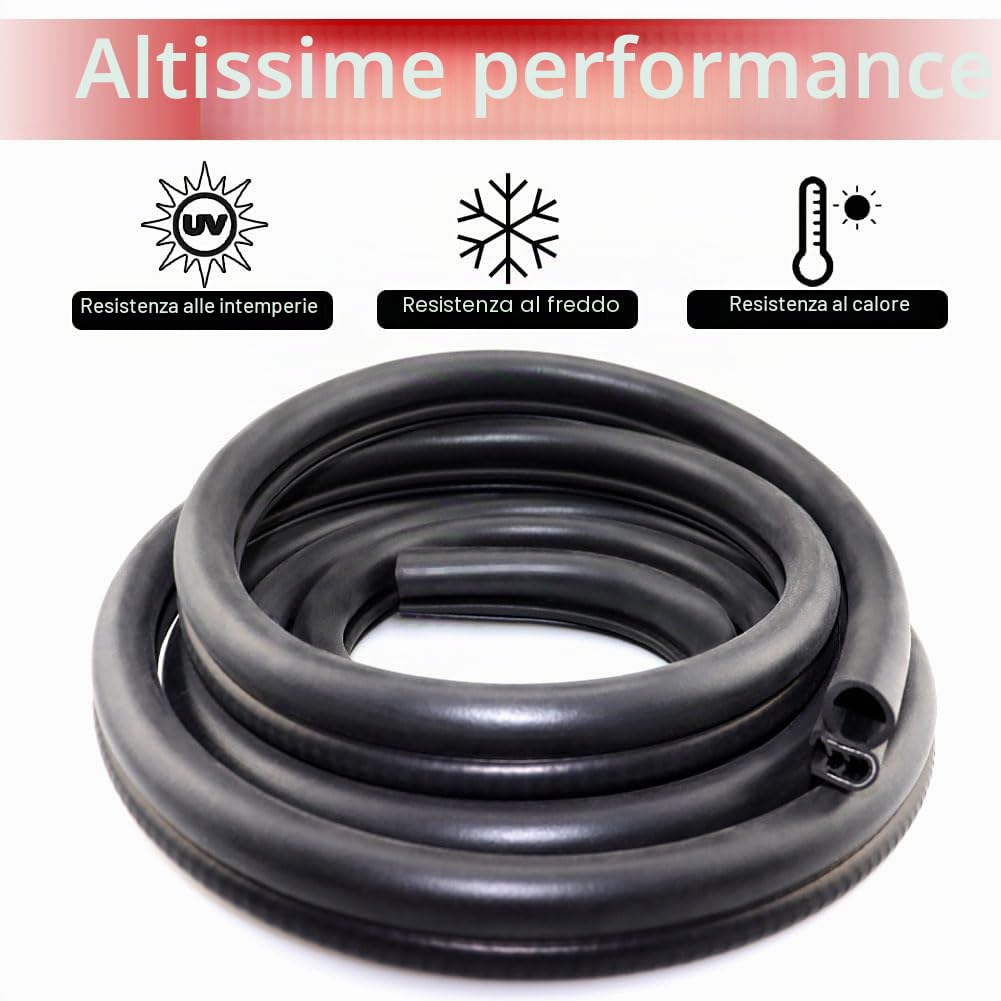 Guarnizione per portiera auto universale guarnizione in gomma per bagagliaio guarnizione gomma per porta auto camper barche (3m)