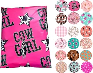 Poly Mailers - 25 Pack, Waterproof, Trendy Chick Mailers 3.15 mil - Heavy Duty, Tear Resistant Mailing Envelopes for small businesses | Cute Shipping Bags for clothing (Electric Cowgirl, 14.5x19)