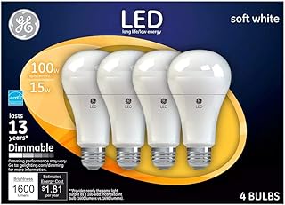 GE Soft White 100W Replacement LED General Purpose Light Bulbs A19 (4 Pack)