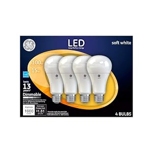 GE Soft White 100W Replacement LED General Purpose Light Bulbs A19 4 Pack