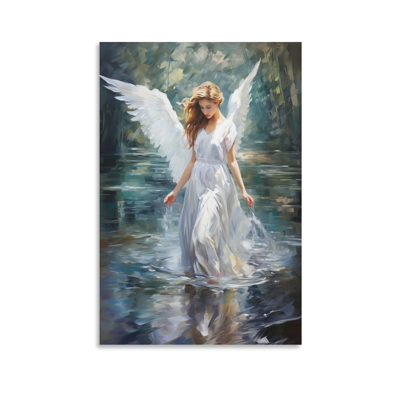 KeAan Angel Art - The Canvas Prints of Reproduction Artwork Pictures on Canvas Wall Art for Home Office Decorations 08x12inch(20x30cm)